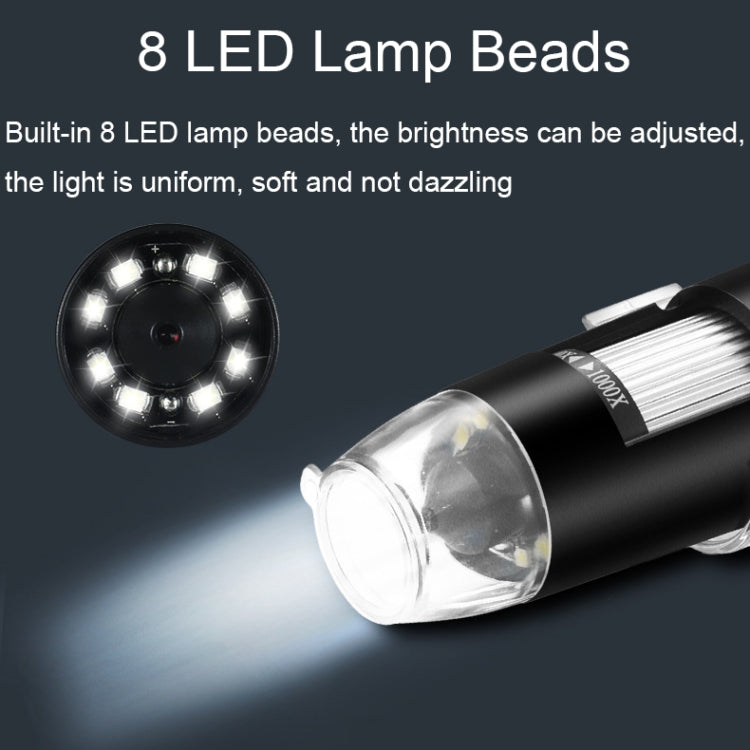 Microscopio portatile USB 50-1000X con luce LED