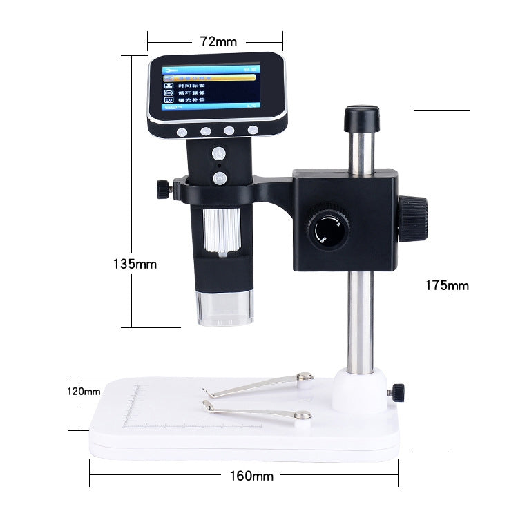 Microscopio digitale portatile wireless 500X con schermo 3,5"