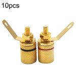 Terminali a spina a banana 4 mm placcati in oro 10 pezzi
