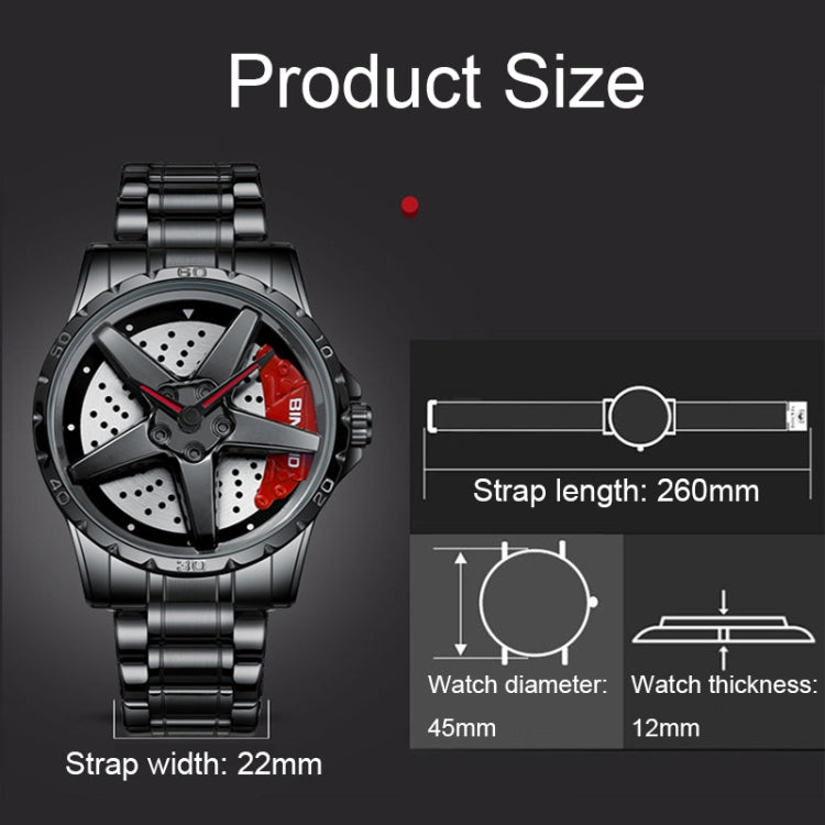 BINBOND D002 Orologio da uomo multifunzionale 45mm
