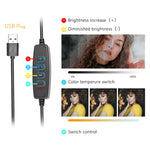 Luce LED 8 pollici 3200-5500K pannello piatto per fotografia