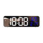 Sveglia digitale LED con schermo a specchio e display temperatura