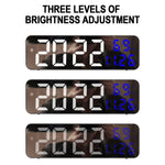 Sveglia digitale LED con schermo a specchio e display temperatura