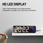 Sveglia digitale LED con schermo a specchio e display temperatura