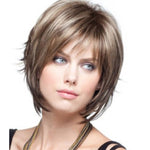 Parrucca capelli corti ricci seta alta temperatura donna