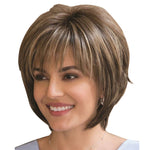 Parrucca capelli corti ricci seta alta temperatura donna