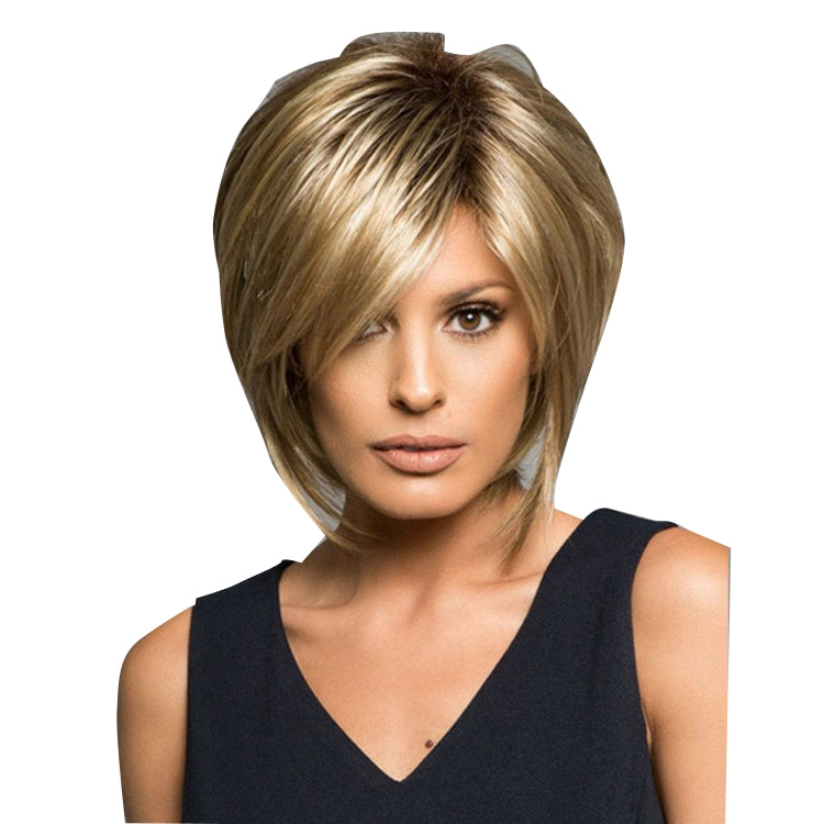 Parrucca capelli corti ricci seta alta temperatura donna