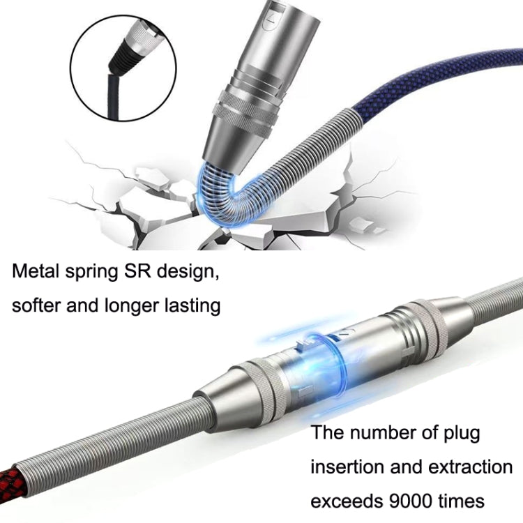 Cavo audio XLR maschio-femmina per microfono 0,3-60 m