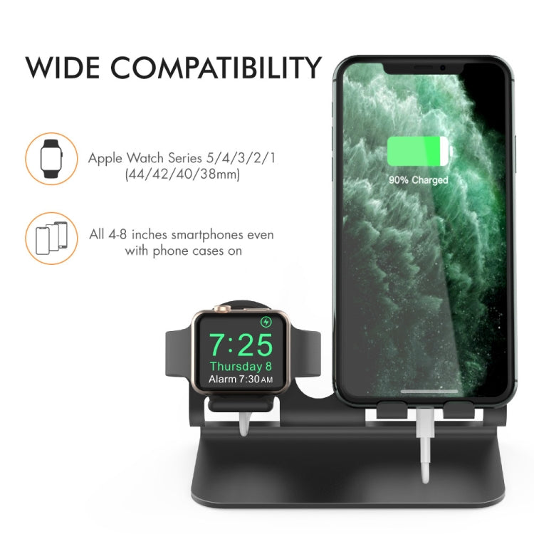 Base di ricarica in lega di alluminio per smartphone e Apple Watc