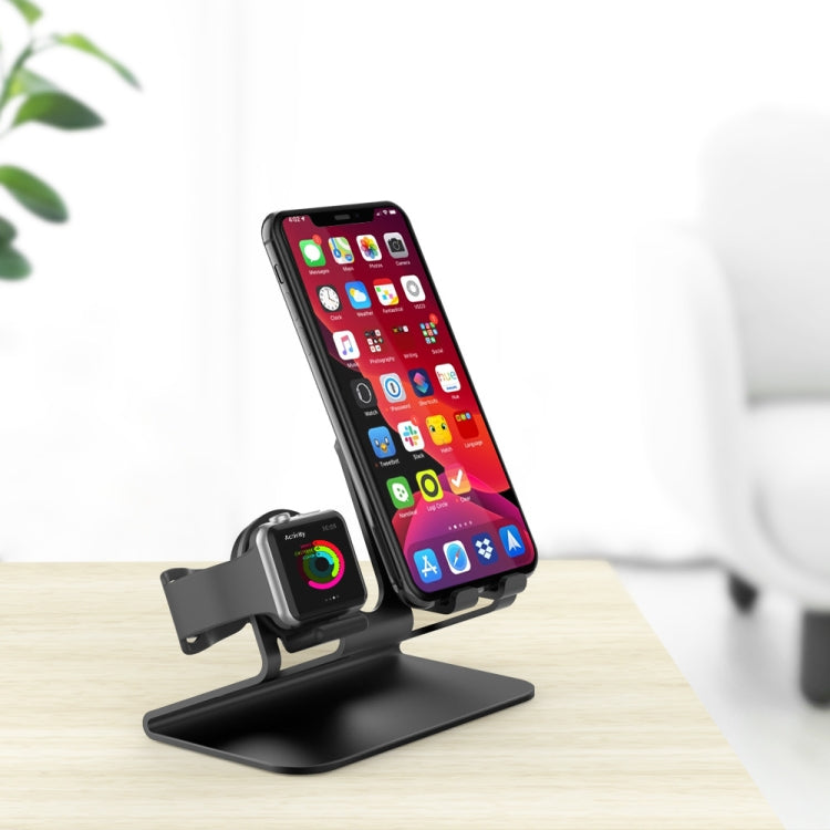 Base di ricarica in lega di alluminio per smartphone e Apple Watc