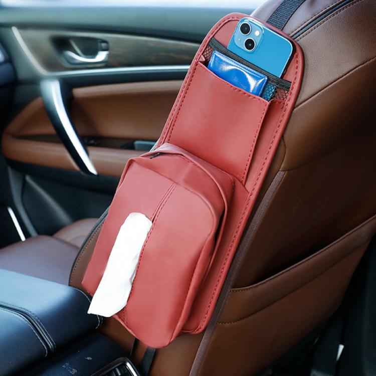 Tasca portaoggetti laterale in pelle per sedile auto