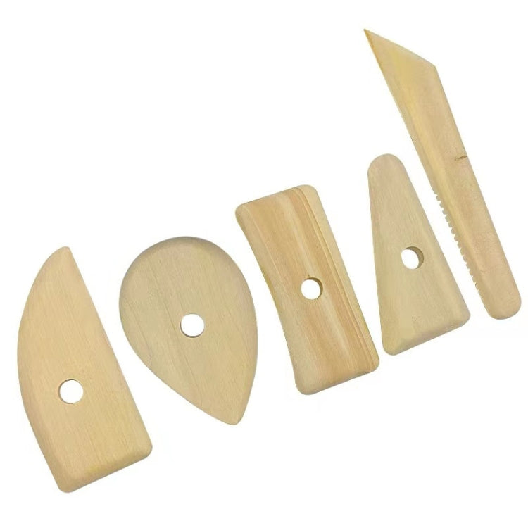 Set 5 raschietti in legno massello fatti a mano