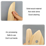 Set 5 raschietti in legno massello fatti a mano
