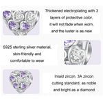 Bracciale argento sterling S925 con zirconi cuore infinito