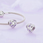 Bracciale argento sterling S925 con zirconi cuore infinito