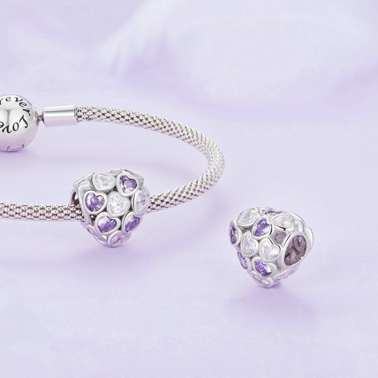 Bracciale argento sterling S925 con zirconi cuore infinito