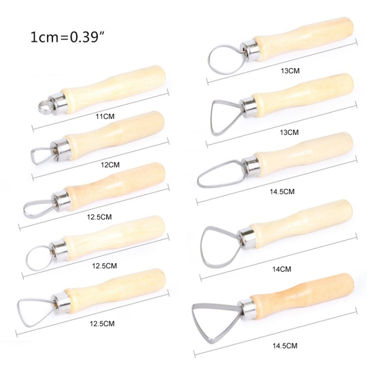 Set 10 strumenti raschietto per argilla e ceramica