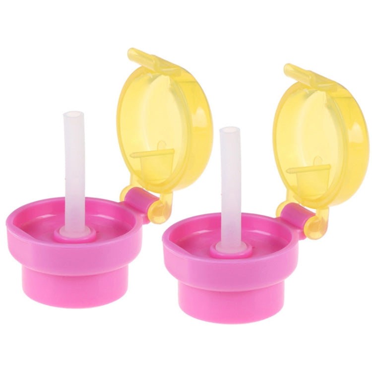 Coperchi per cannuccia bambini 2 pezzi verde e rosa