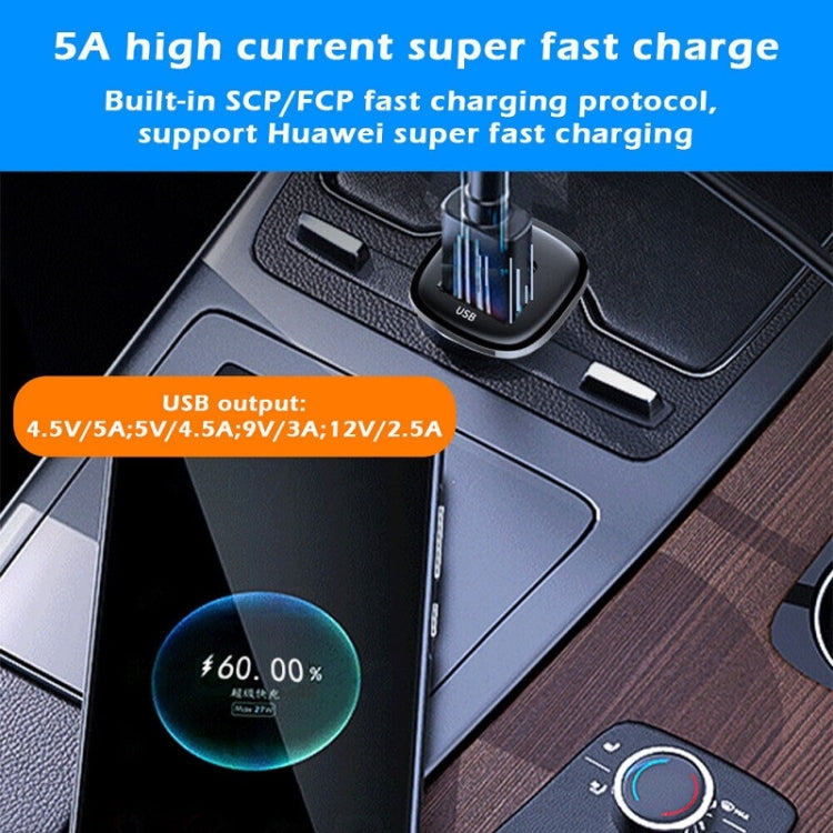 Caricabatteria auto doppia porta USB PD 30W nero