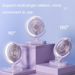 Ventilatore da tavolo USB ricaricabile con luce notturna