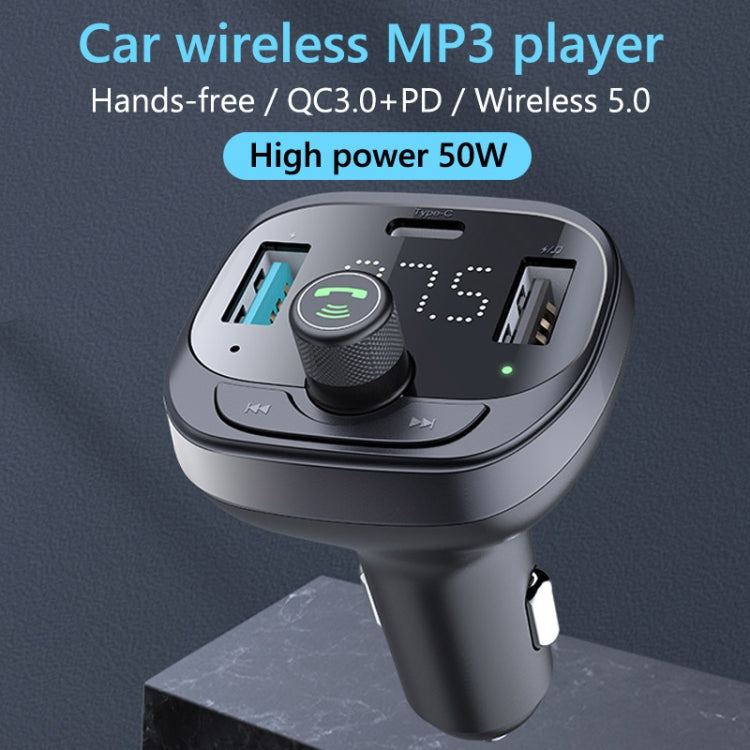 Caricabatterie auto 50W con Bluetooth e trasmettitore FM S-21