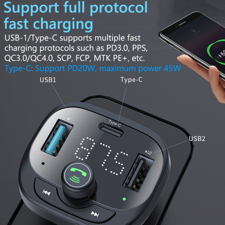 Caricabatterie auto 50W con Bluetooth e trasmettitore FM S-21