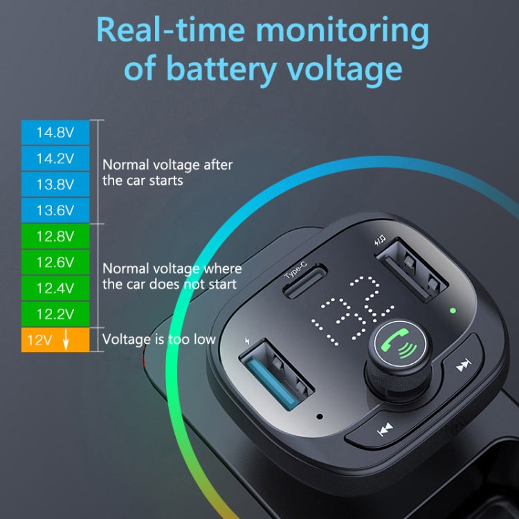 Caricabatterie auto 50W con Bluetooth e trasmettitore FM S-21