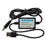 Cavo alimentazione USB booster 5V a 9V e 12V 1 metro
