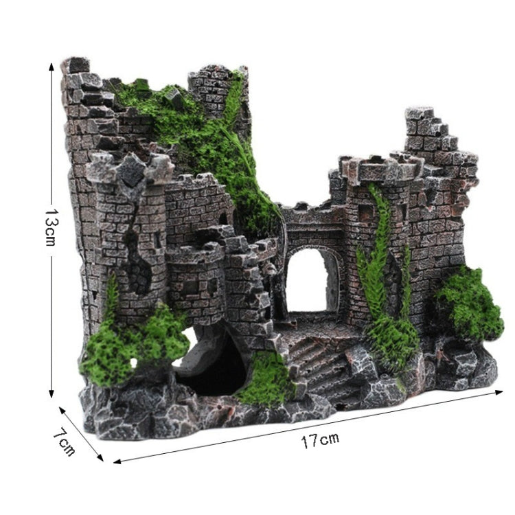 Decorazione acquario Serbatoio Antico Castello in resina