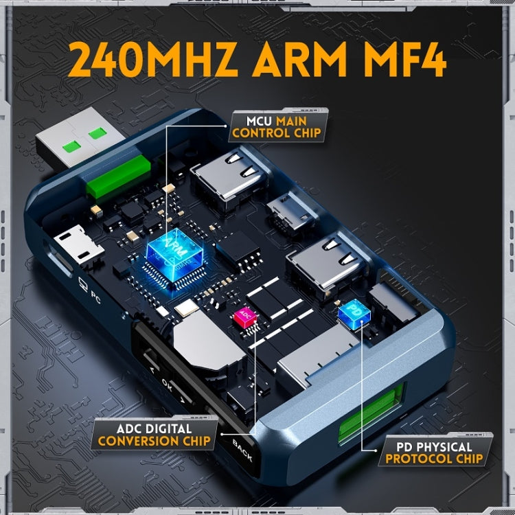 FNIRSI FNB48P Rilevatore caricabatteria USB 4-24V