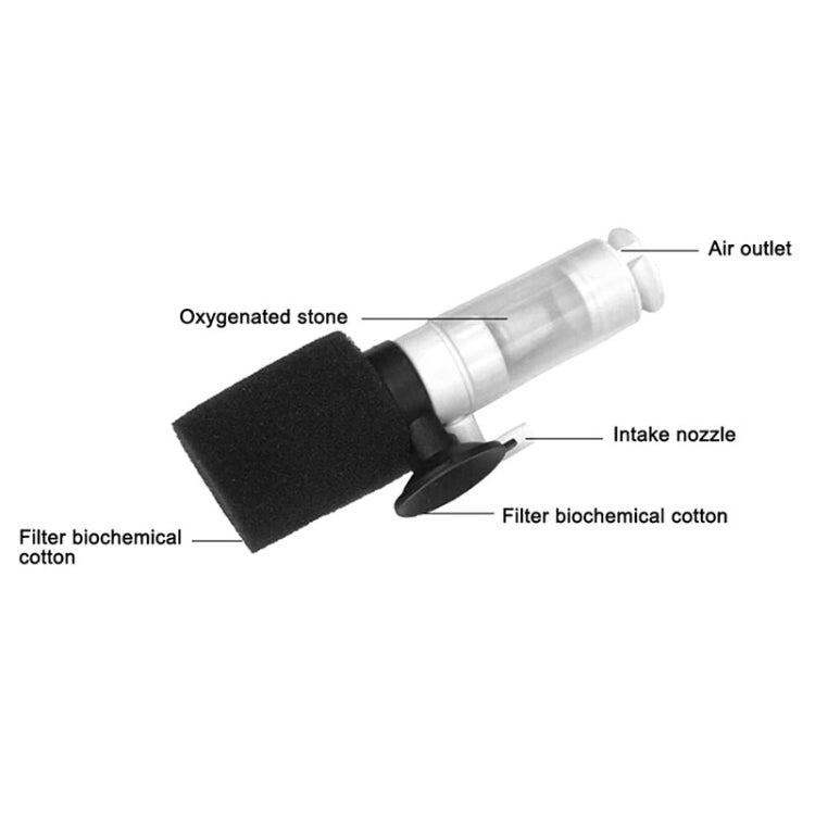 Ossigenatore pneumatico per filtro acquario piccolo MB-201