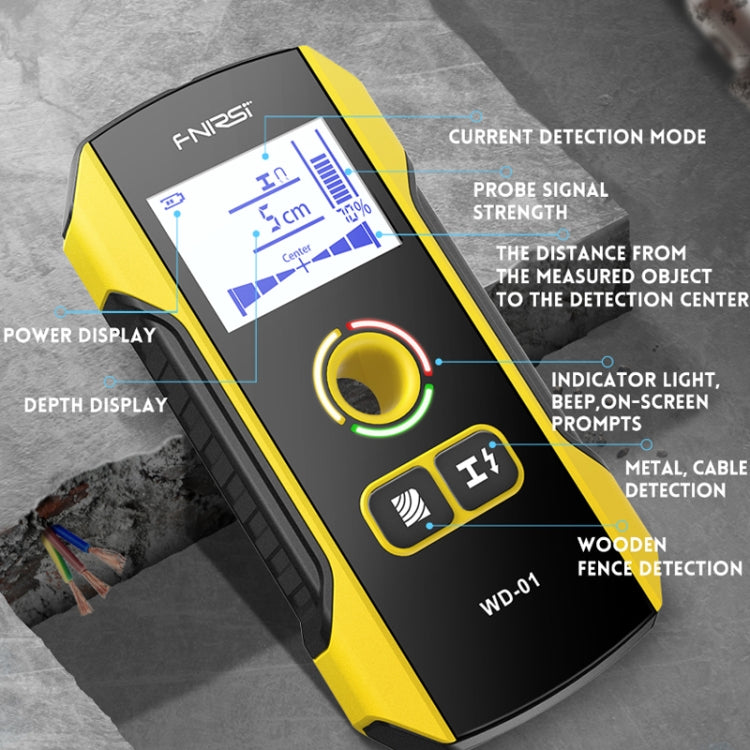 Scanner da parete FNIRSI WD-01 per metalli, cavi e legno - immagine 12
