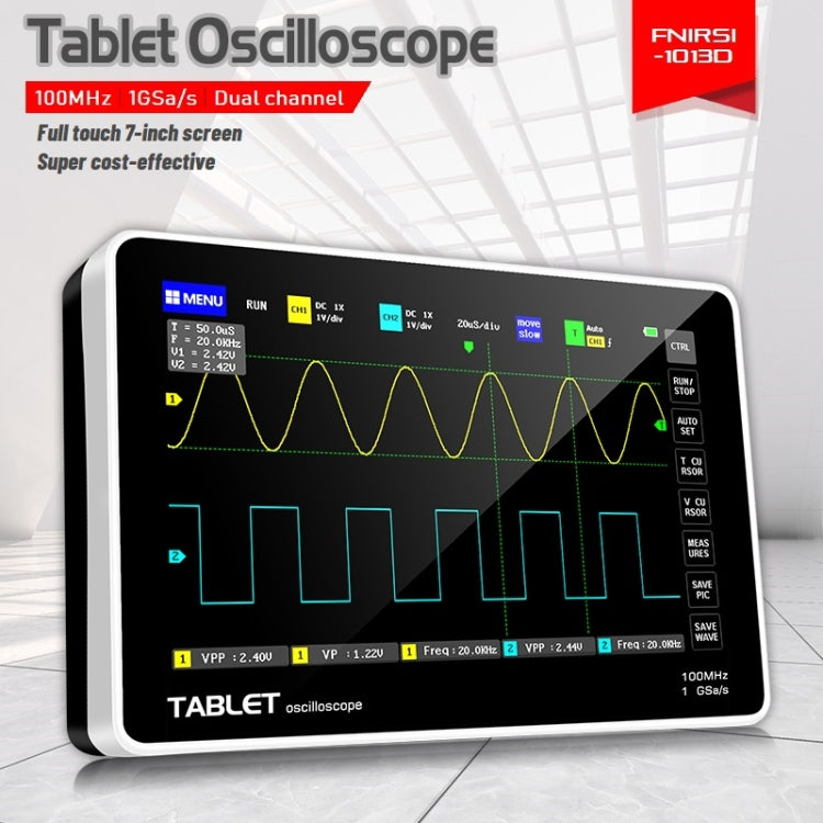 Oscilloscopio digitale FNIRSI 1013D 2 canali 100 MHz