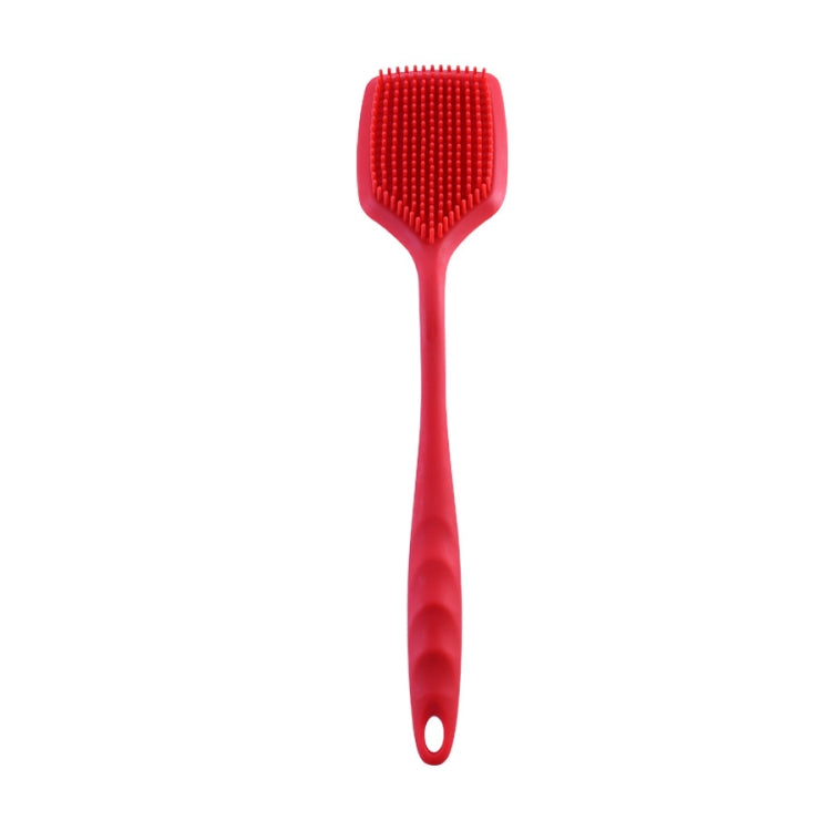 Spazzola pulizia pentole in silicone rossa