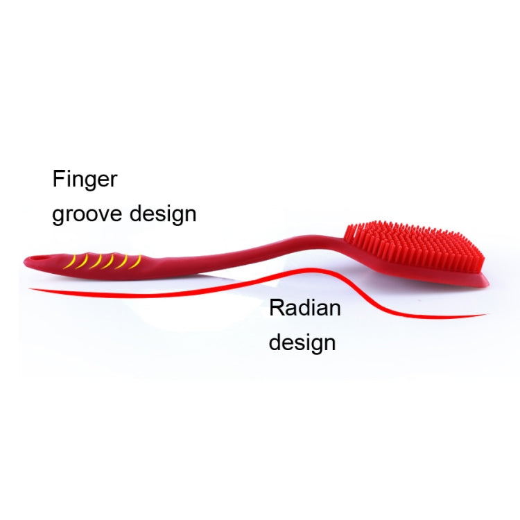 Spazzola pulizia pentole in silicone rossa