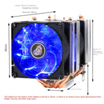 Radiatore CPU doppio tubo rame per PC desktop silenzioso
