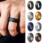 Anello in silicone con gradino curvo 8 mm No.7-9