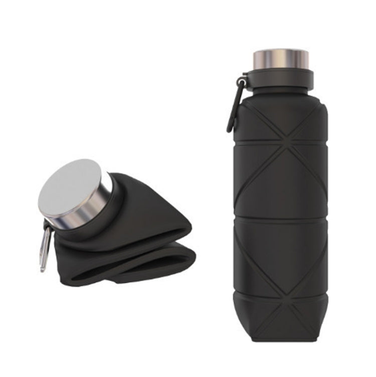Bicchiere telescopico pieghevole in silicone 700ml con moschetton