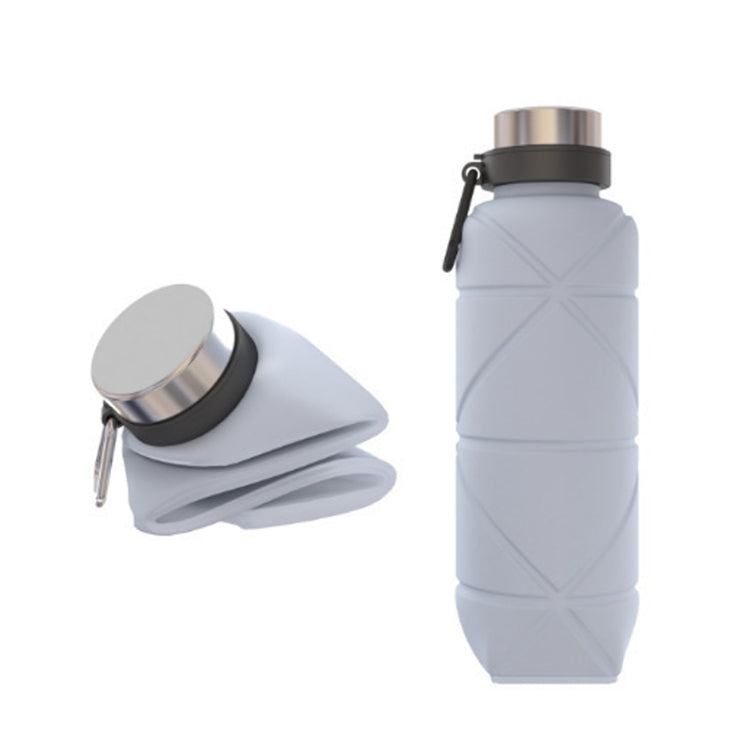 Bicchiere telescopico pieghevole in silicone 700ml con moschetton