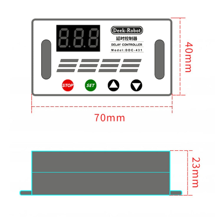 Timer relè Deek-Robot DDC-431 con display LED e ritardo - immagine 3