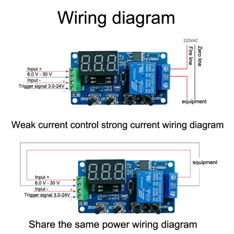 Timer relè Deek-Robot DDC-431 con display LED e ritardo - immagine 6