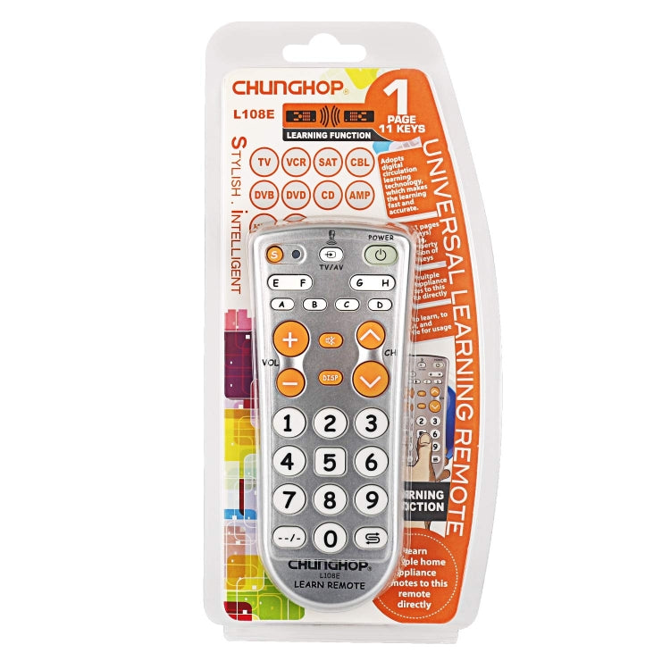 Telecomando universale CHUNGHOP L108E a infrarossi con apprendimento - immagine 7