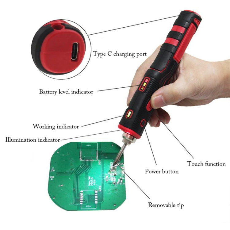 Kit saldatore wireless portatile ricaricabile USB 480°C