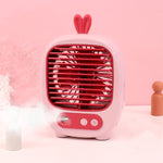 Ventilatore umidificatore da tavolo USB con spray e 3 velocità
