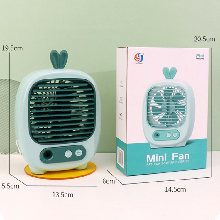 Ventilatore umidificatore da tavolo USB con spray e 3 velocità - immagine 10
