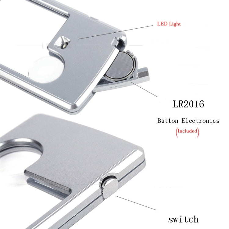 Lente d'ingrandimento portatile LED 3X e 6X, set da 2 pezzi - immagine 4
