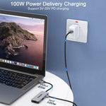 Docking station USB 3.0 Tipo-C PD100W QGeeM UH03-1