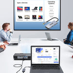 Docking station USB 3.0 Tipo-C PD100W QGeeM UH03-1