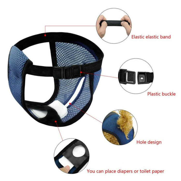 Pantaloni fisiologici traspiranti per cani blu e nero S-XL