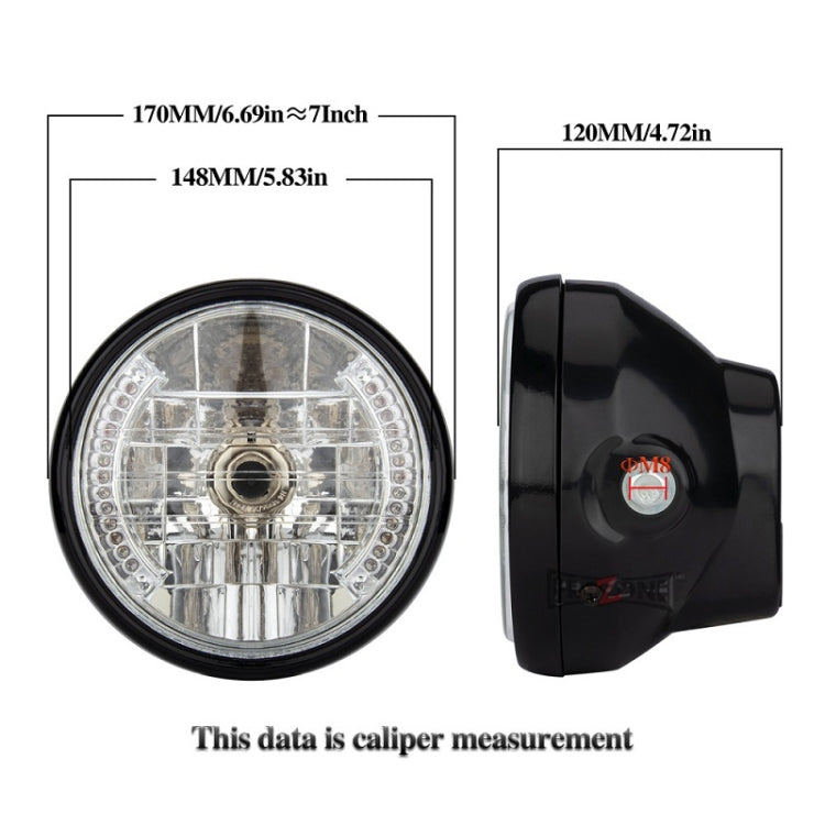 Faro LED 7 pollici Angel Ring per moto e veicoli